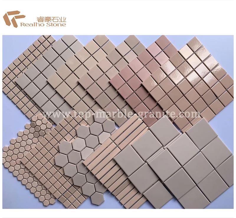 Rjóma keramikflísar úr flísum Cream Ceramic Mosaic Tiles