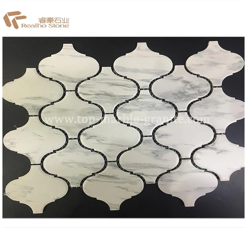 Carrara white mosaic tile