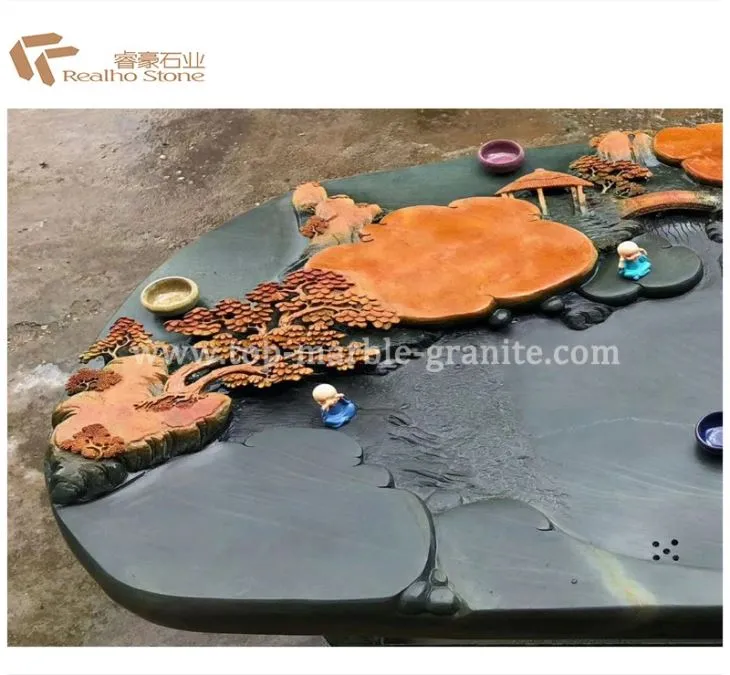 Black Stone Tea Tray Design