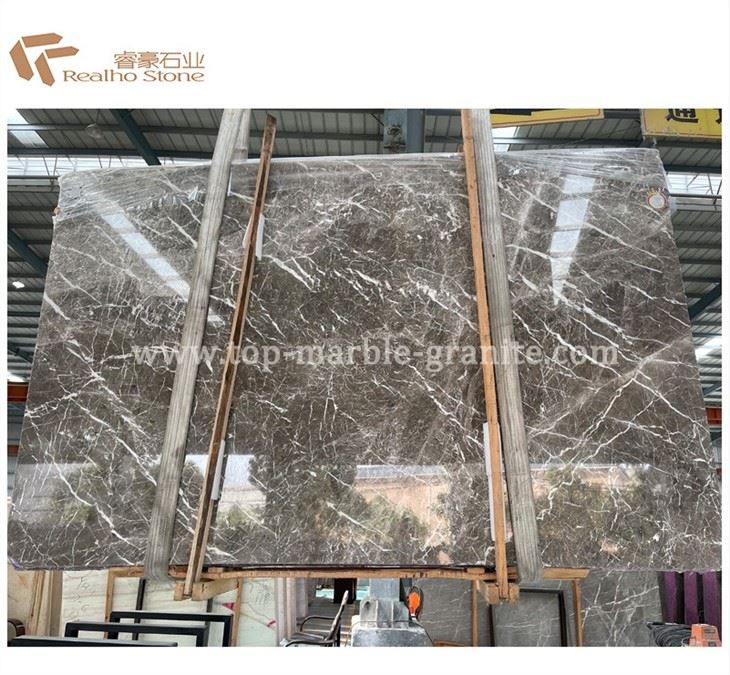 cyprus grey marble tile backsplash